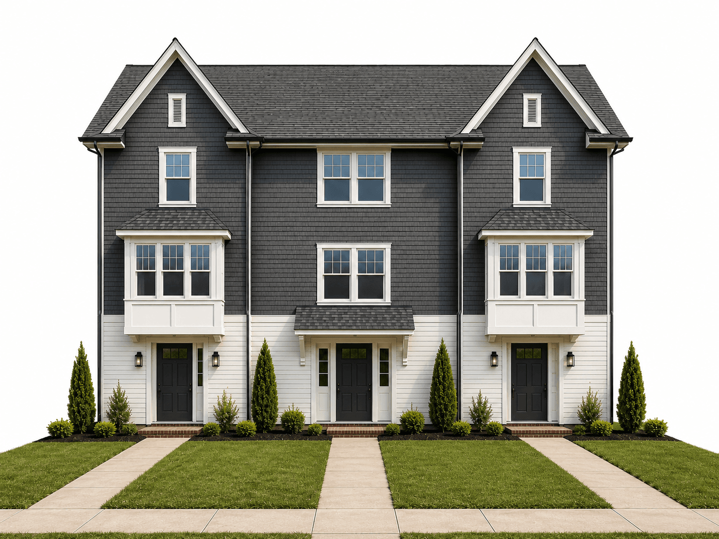Jenkins Avenue — close-up exterior rendering at dusk